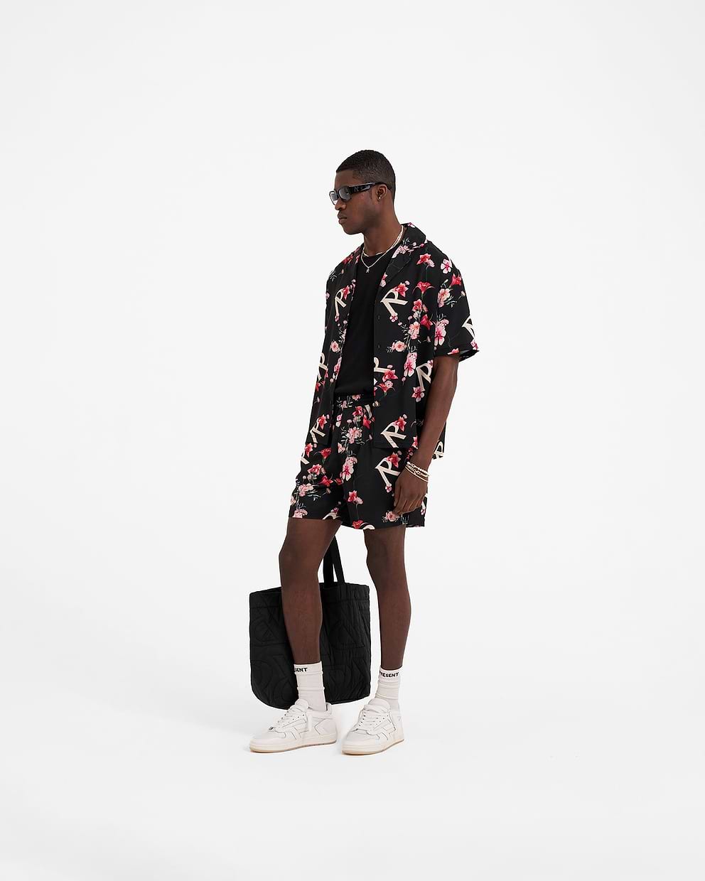 Floral Shorts - Black